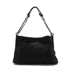 Chanel Shoulder Bag Leather Black